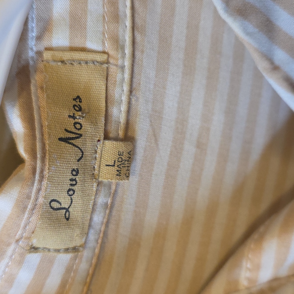 2/ Love Notes, and 1/ Pasport Striped and Floral Blouses - Yellow, White, Pink - Picture 9 of 13